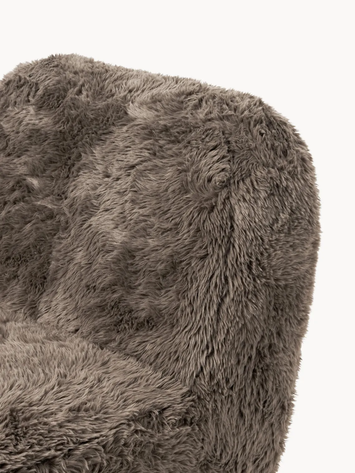 Sillones Pequeños|Sillones>Westwing Collection Sillón de piel sintética Emie Piel sintética marrón oscuro