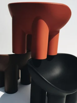 Sillones Pequeños|Sillones>Driade Sillón de plástico Roly Poly Negro