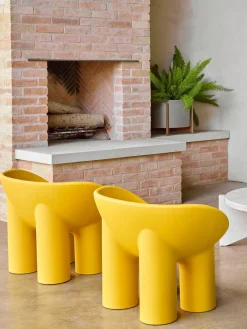 Sillones Pequeños|Sillones></noscript>Driade Sillón de plástico Roly Poly Amarillo sol