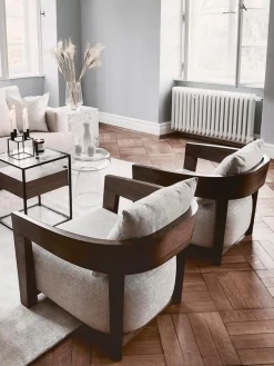 Sillones Pequeños|Sillones>Eichholtz Sillón de salón artesanal de caoba Rubautelli