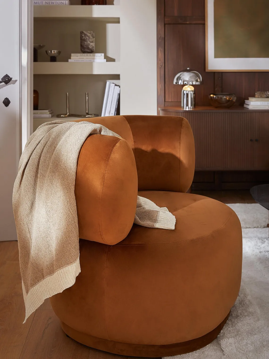 New Sillón de terciopelo Cori Sillones Pequeños|Sillones