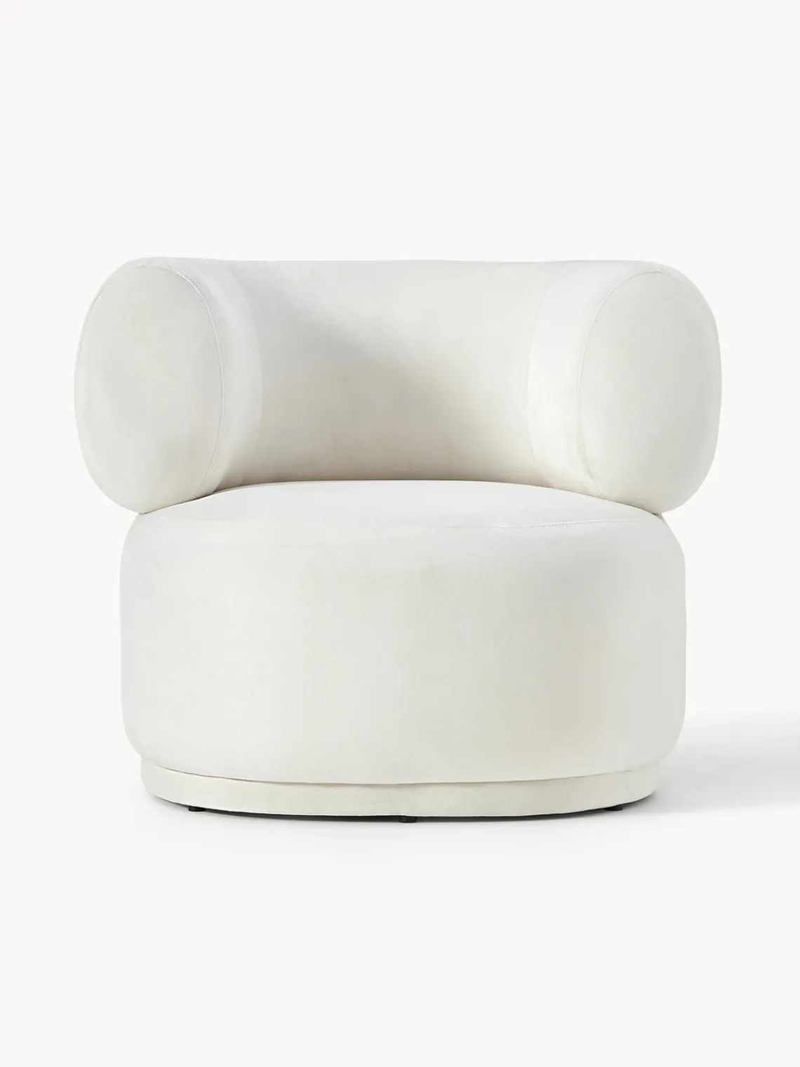 Sillones Pequeños|Sillones>Westwing Collection Sillón de terciopelo Cori Terciopelo blanco crema