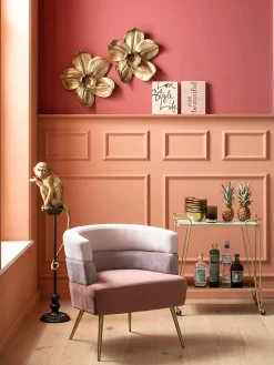 Hot Sillón de terciopelo diseño retro Sandwich Sillones Pequeños|Sillones