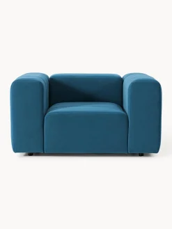 Butacas|Sillones></noscript>Westwing Collection Sillón de terciopelo Lena Terciopelo azul petróleo