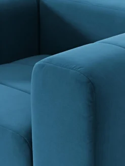 Butacas|Sillones></noscript>Westwing Collection Sillón de terciopelo Lena Terciopelo azul petróleo