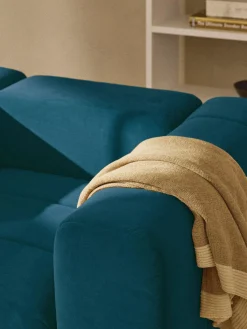 Butacas|Sillones></noscript>Westwing Collection Sillón de terciopelo Lena Terciopelo azul petróleo