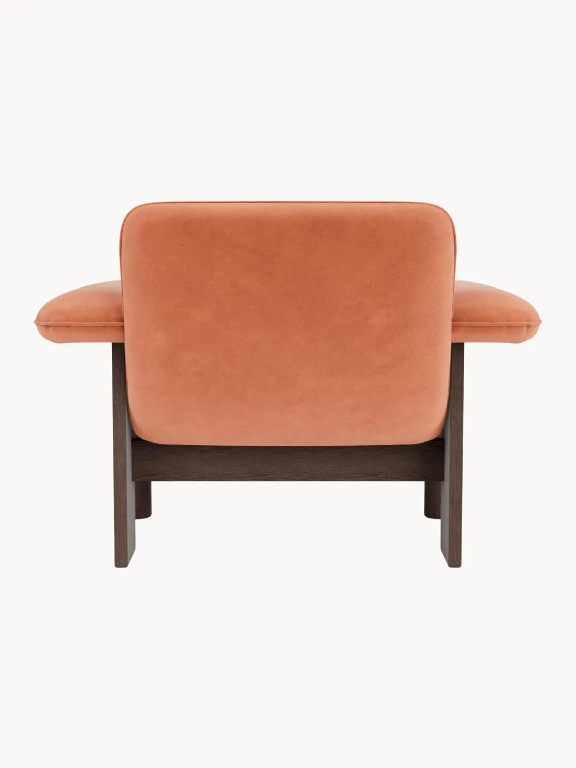 Sale Sillón de terciopelo y madera de roble Brasilia Sillones Pequeños|Sillones