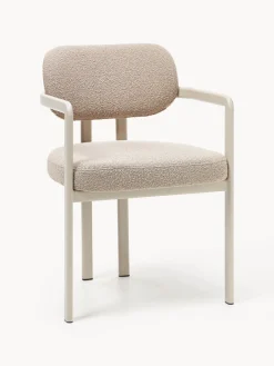 Sillas Con Reposabrazos|Sillas>Westwing Collection Sillón en tejido bouclé Adrien Bouclé beige claro, beige claro
