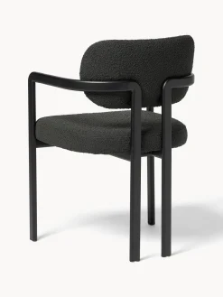 Clearance Sillón en tejido bouclé Adrien Sillas Con Reposabrazos|Sillas