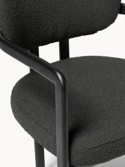 Clearance Sillón en tejido bouclé Adrien Sillas Con Reposabrazos|Sillas
