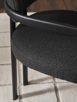 Clearance Sillón en tejido bouclé Adrien Sillas Con Reposabrazos|Sillas