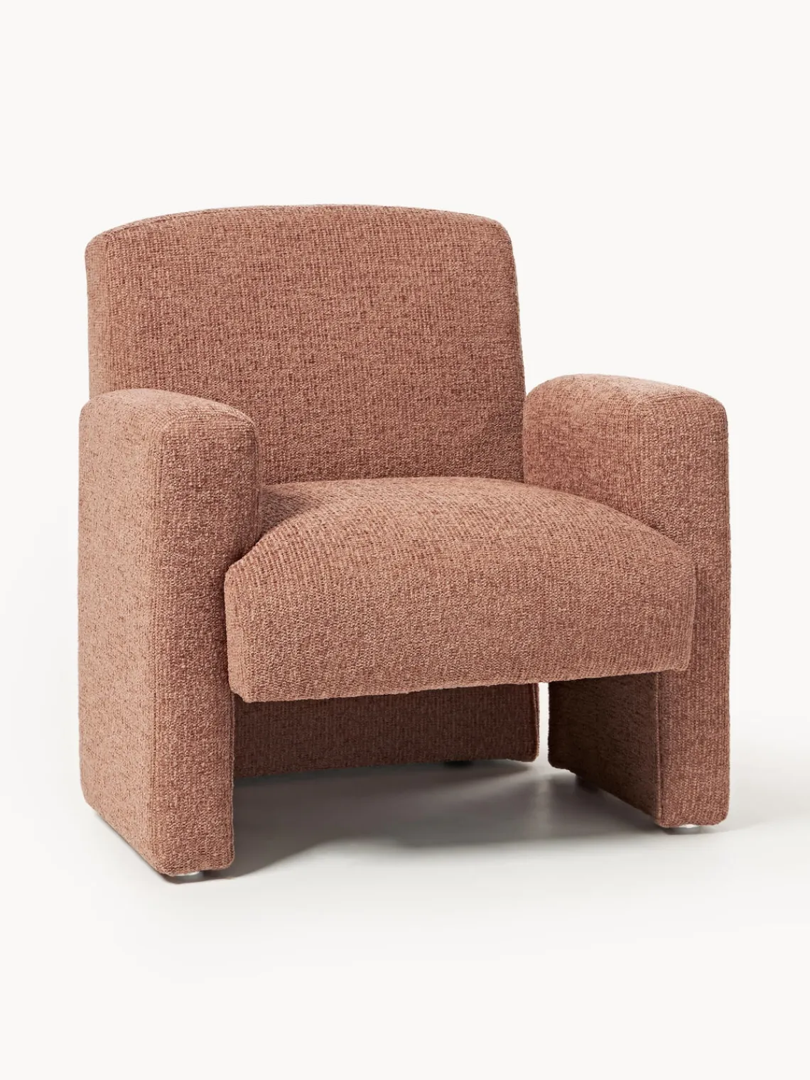 New Sillón en tejido bouclé Aven Sillones Pequeños|Sillones