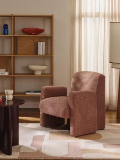 New Sillón en tejido bouclé Aven Sillones Pequeños|Sillones