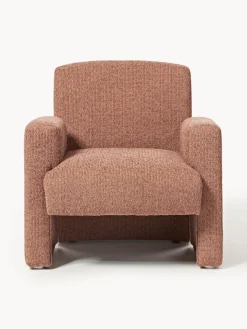 New Sillón en tejido bouclé Aven Sillones Pequeños|Sillones