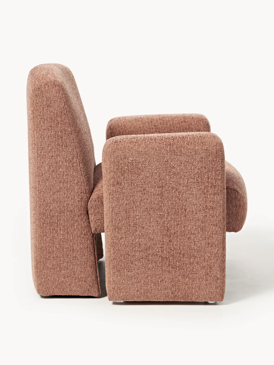 New Sillón en tejido bouclé Aven Sillones Pequeños|Sillones