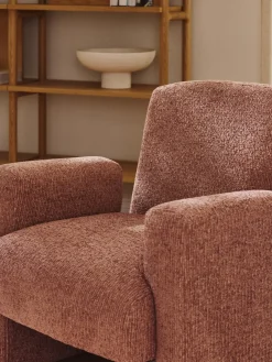 New Sillón en tejido bouclé Aven Sillones Pequeños|Sillones