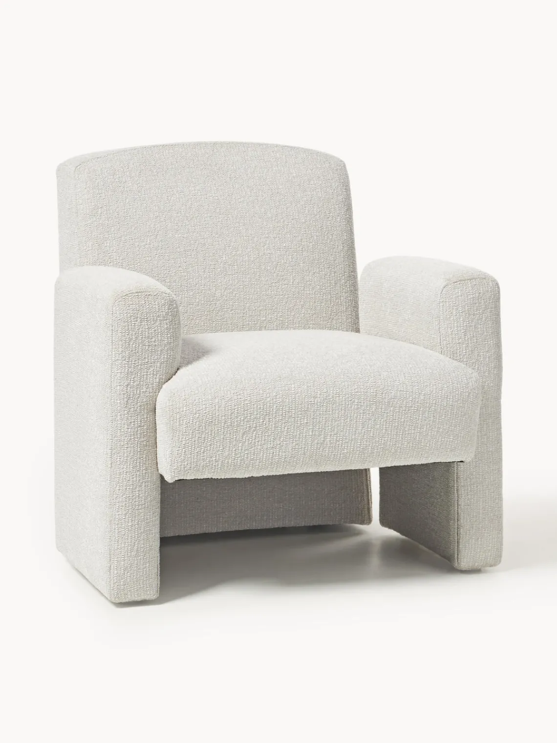 Clearance Sillón en tejido bouclé Aven Sillones Pequeños|Sillones