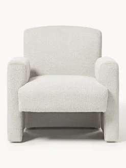 Clearance Sillón en tejido bouclé Aven Sillones Pequeños|Sillones