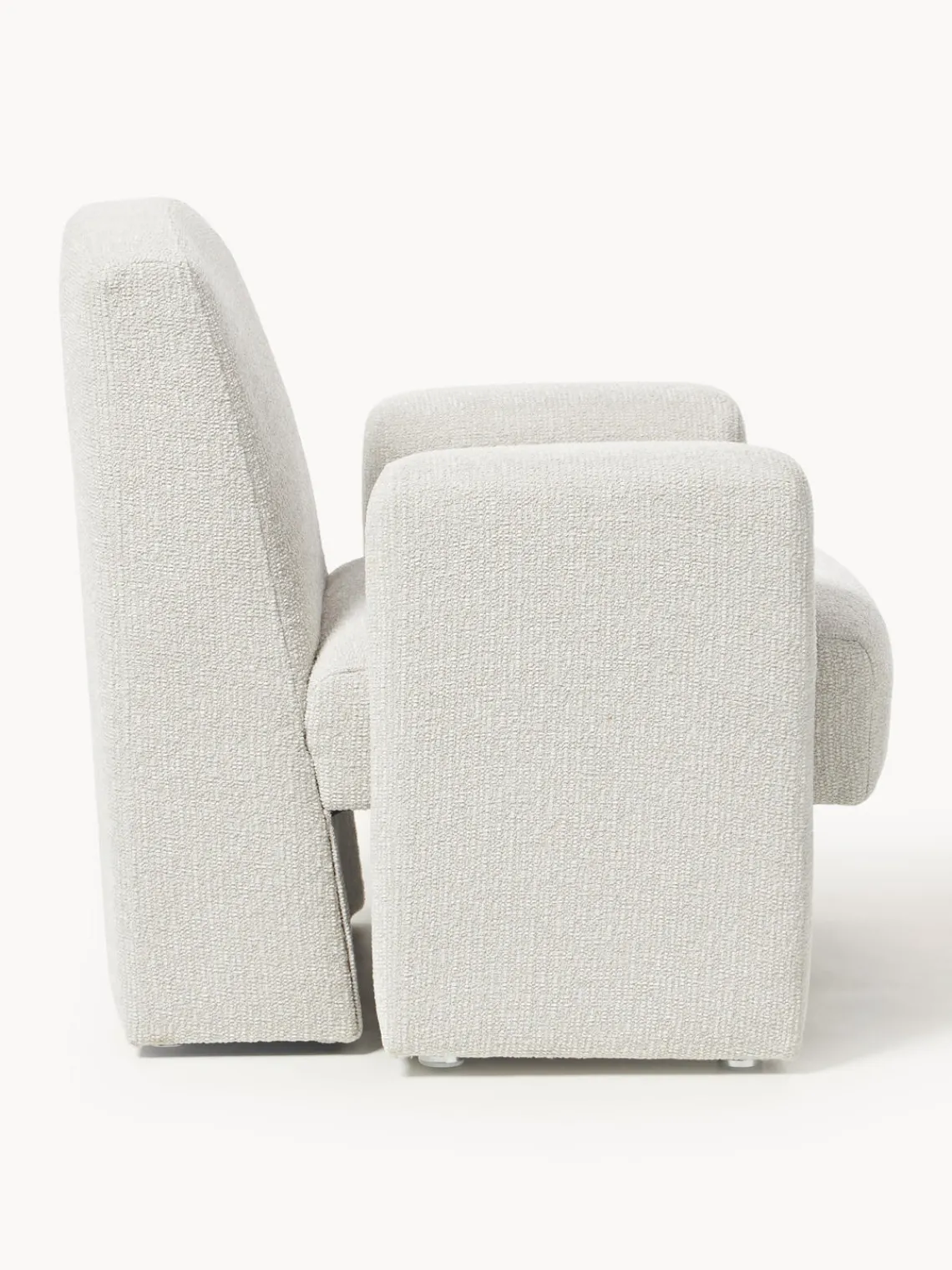 Clearance Sillón en tejido bouclé Aven Sillones Pequeños|Sillones