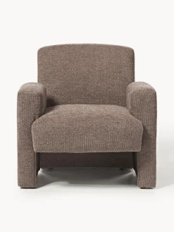 Outlet Sillón en tejido bouclé Aven Sillones Pequeños|Sillones