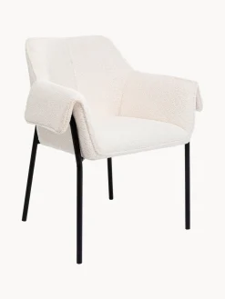 Sillas Con Reposabrazos|Sillas>Kare Design Sillón en tejido bouclé Bess Bouclé blanco Off White, negro