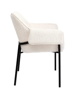 Sillas Con Reposabrazos|Sillas></noscript>Kare Design Sillón en tejido bouclé Bess Bouclé blanco Off White, negro