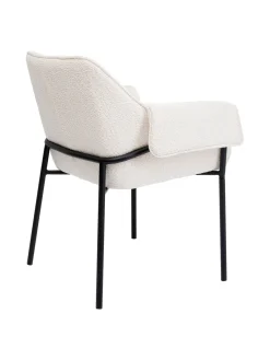 Sillas Con Reposabrazos|Sillas></noscript>Kare Design Sillón en tejido bouclé Bess Bouclé blanco Off White, negro