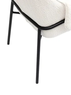 Sillas Con Reposabrazos|Sillas></noscript>Kare Design Sillón en tejido bouclé Bess Bouclé blanco Off White, negro