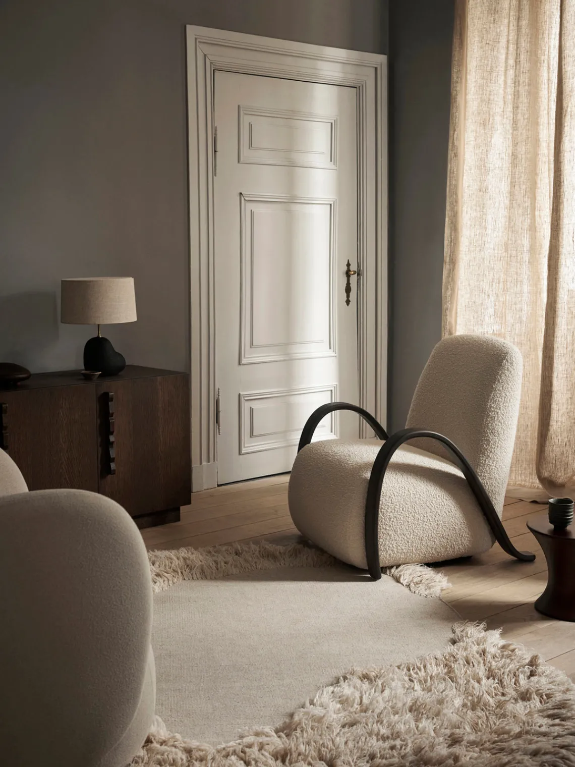 Best Sillón en tejido bouclé Buur Sillones Pequeños|Sillones