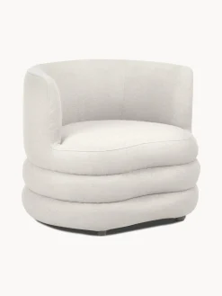 Butacas|Sillones>Westwing Collection Sillón en tejido bouclé de diseño Solomon Bouclé blanco crema