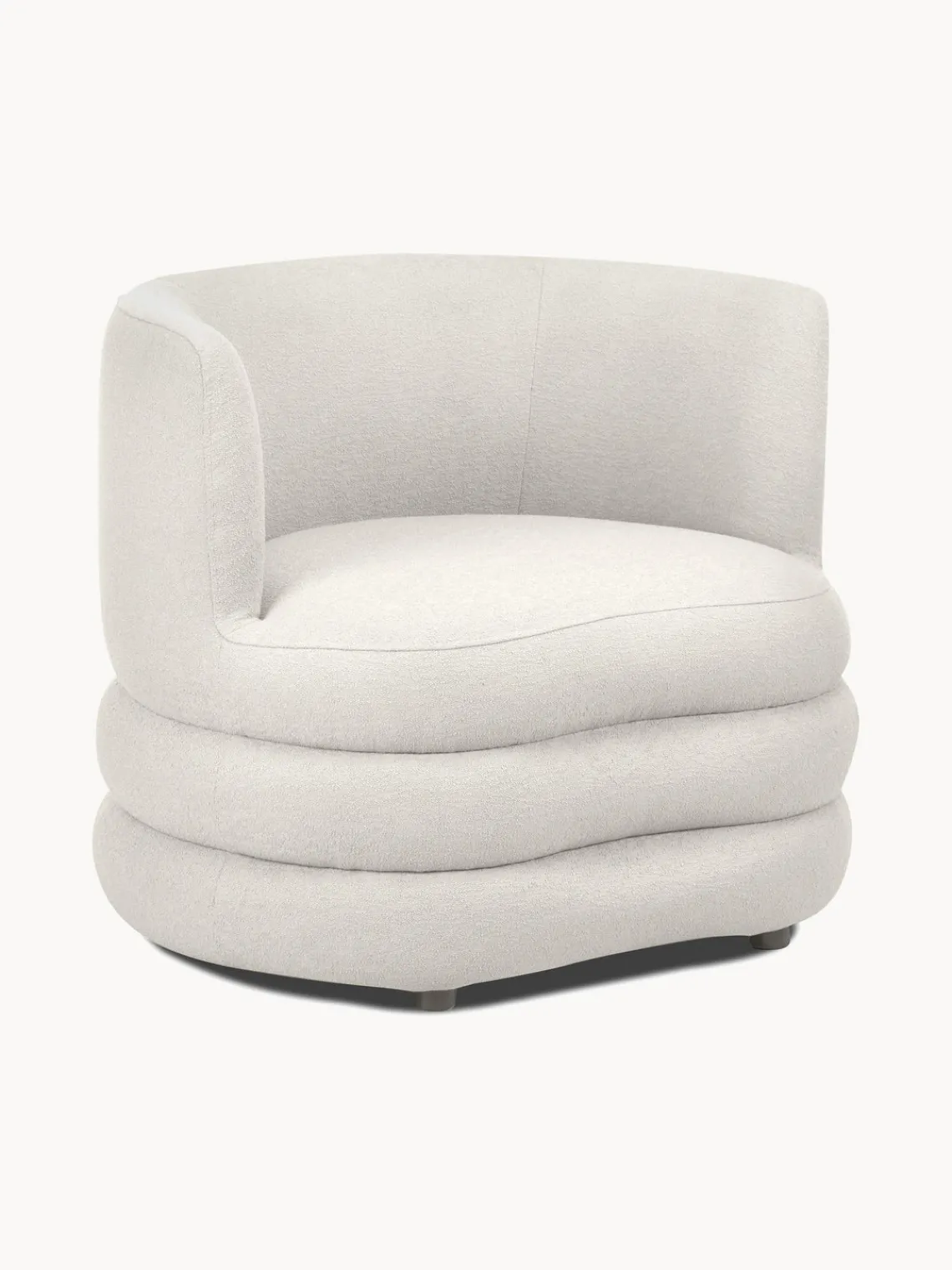 Butacas|Sillones>Westwing Collection Sillón en tejido bouclé de diseño Solomon Bouclé blanco crema