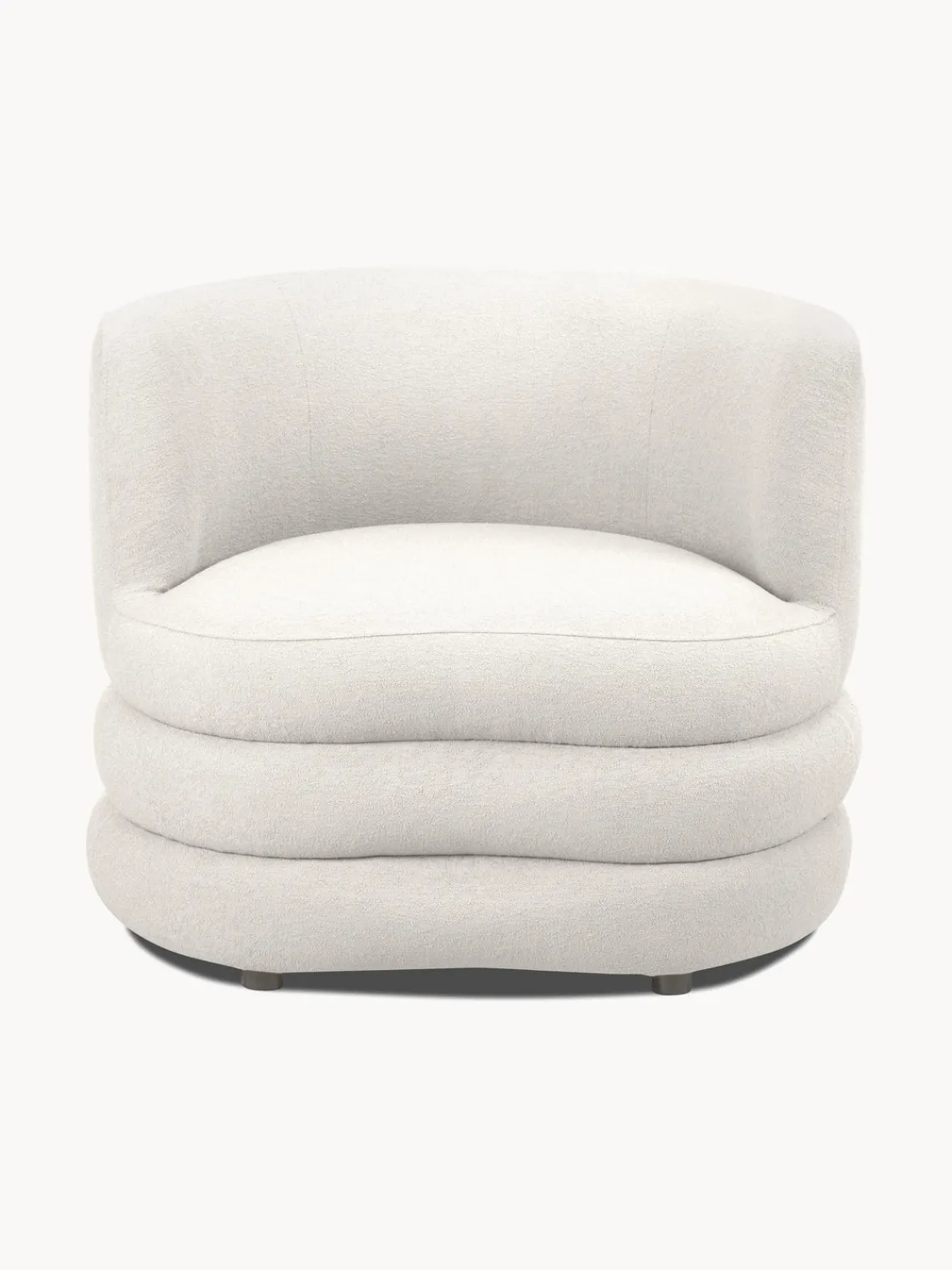 Butacas|Sillones>Westwing Collection Sillón en tejido bouclé de diseño Solomon Bouclé blanco crema