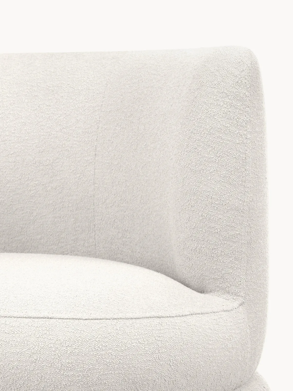 Butacas|Sillones>Westwing Collection Sillón en tejido bouclé de diseño Solomon Bouclé blanco crema