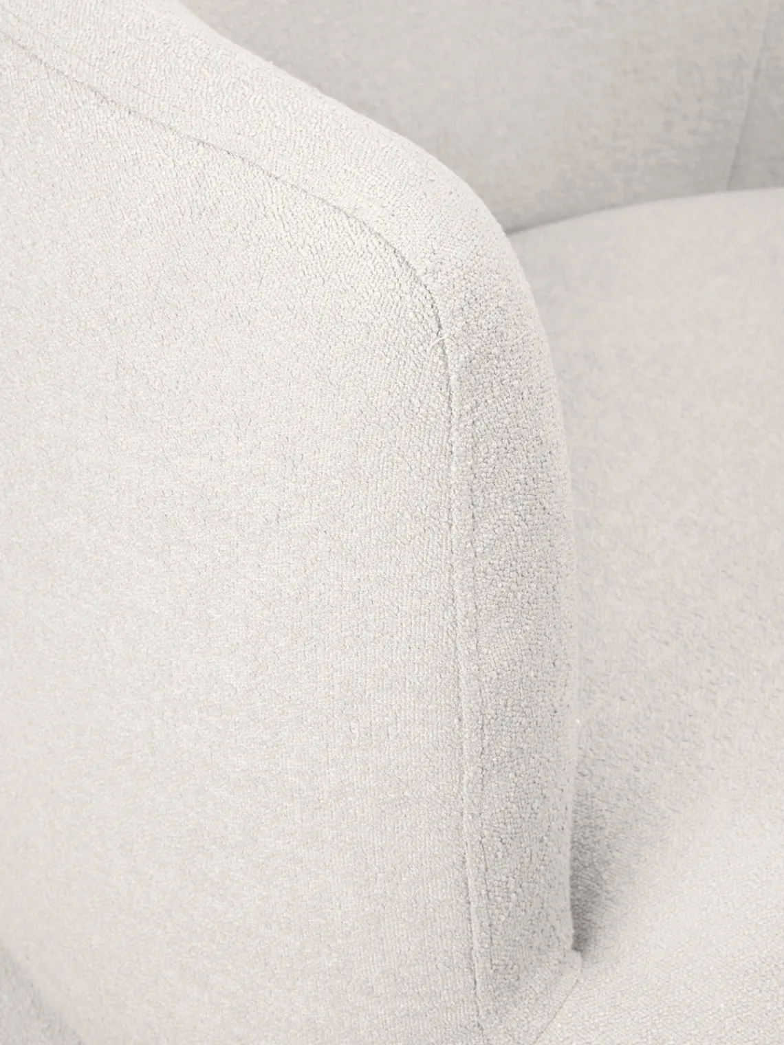 Butacas|Sillones>Westwing Collection Sillón en tejido bouclé de diseño Solomon Bouclé blanco crema