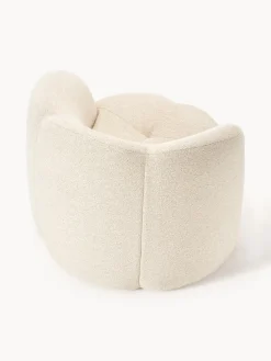Sillones Pequeños|Sillones></noscript>Westwing Collection Sillón en tejido bouclé Fleur Bouclé blanco crema
