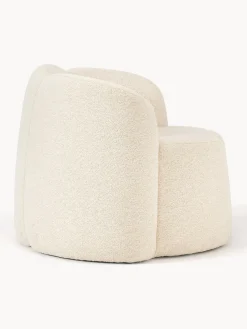 Sillones Pequeños|Sillones></noscript>Westwing Collection Sillón en tejido bouclé Fleur Bouclé blanco crema