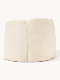 Sillones Pequeños|Sillones></noscript>Westwing Collection Sillón en tejido bouclé Fleur Bouclé blanco crema