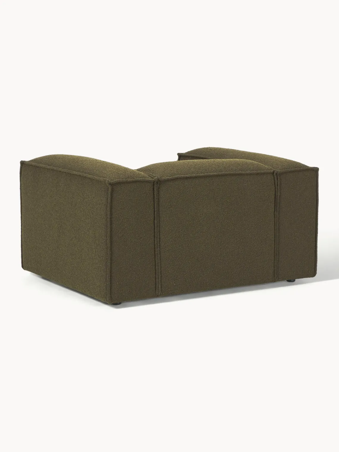 Butacas|Sillones>Westwing Collection Sillón en tejido bouclé Lennon Bouclé verde oliva