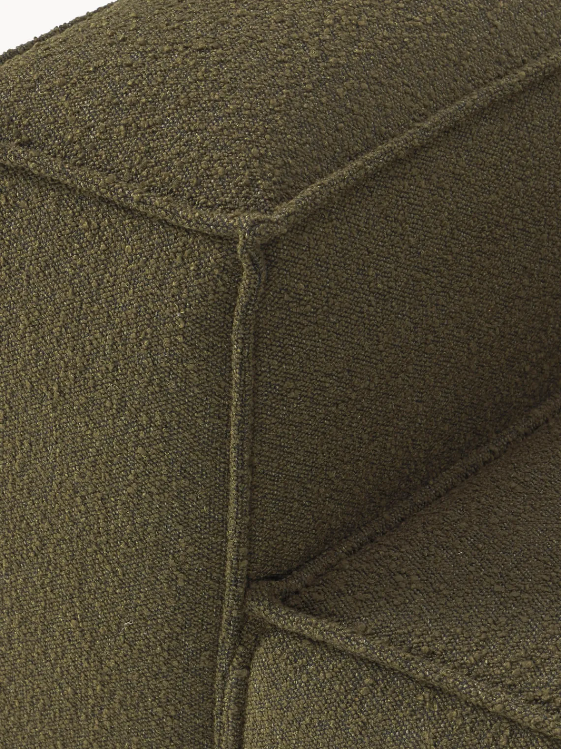 Butacas|Sillones>Westwing Collection Sillón en tejido bouclé Lennon Bouclé verde oliva