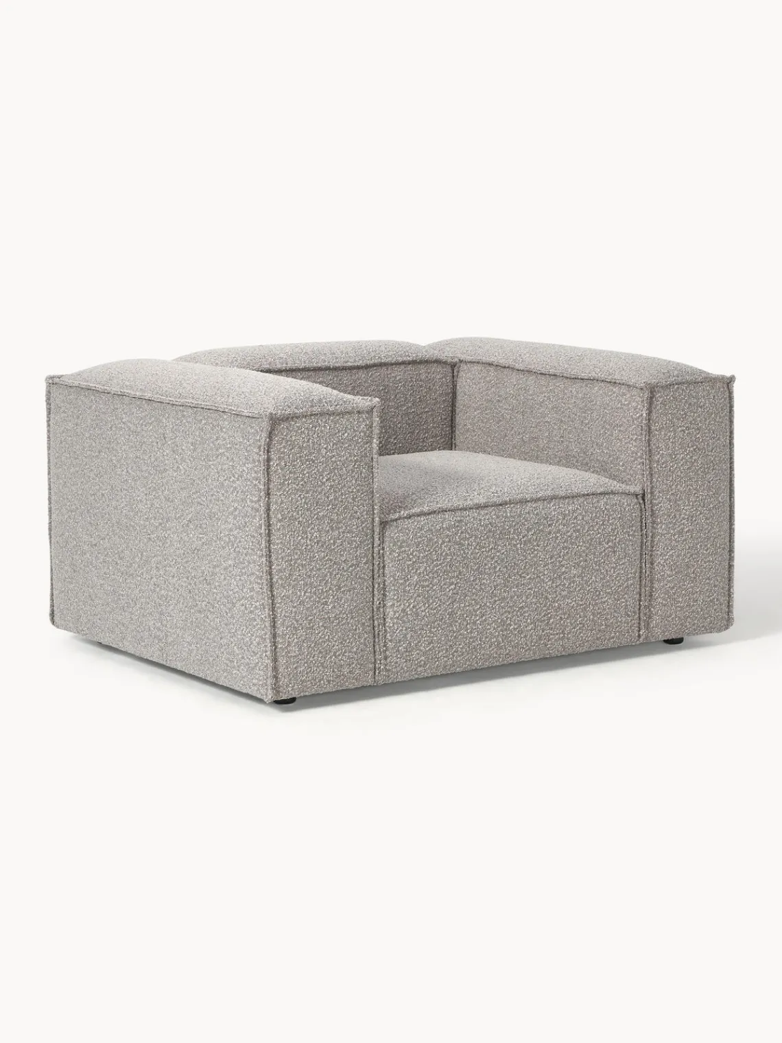 Butacas|Sillones>Westwing Collection Sillón en tejido bouclé Lennon Bouclé gris pardo