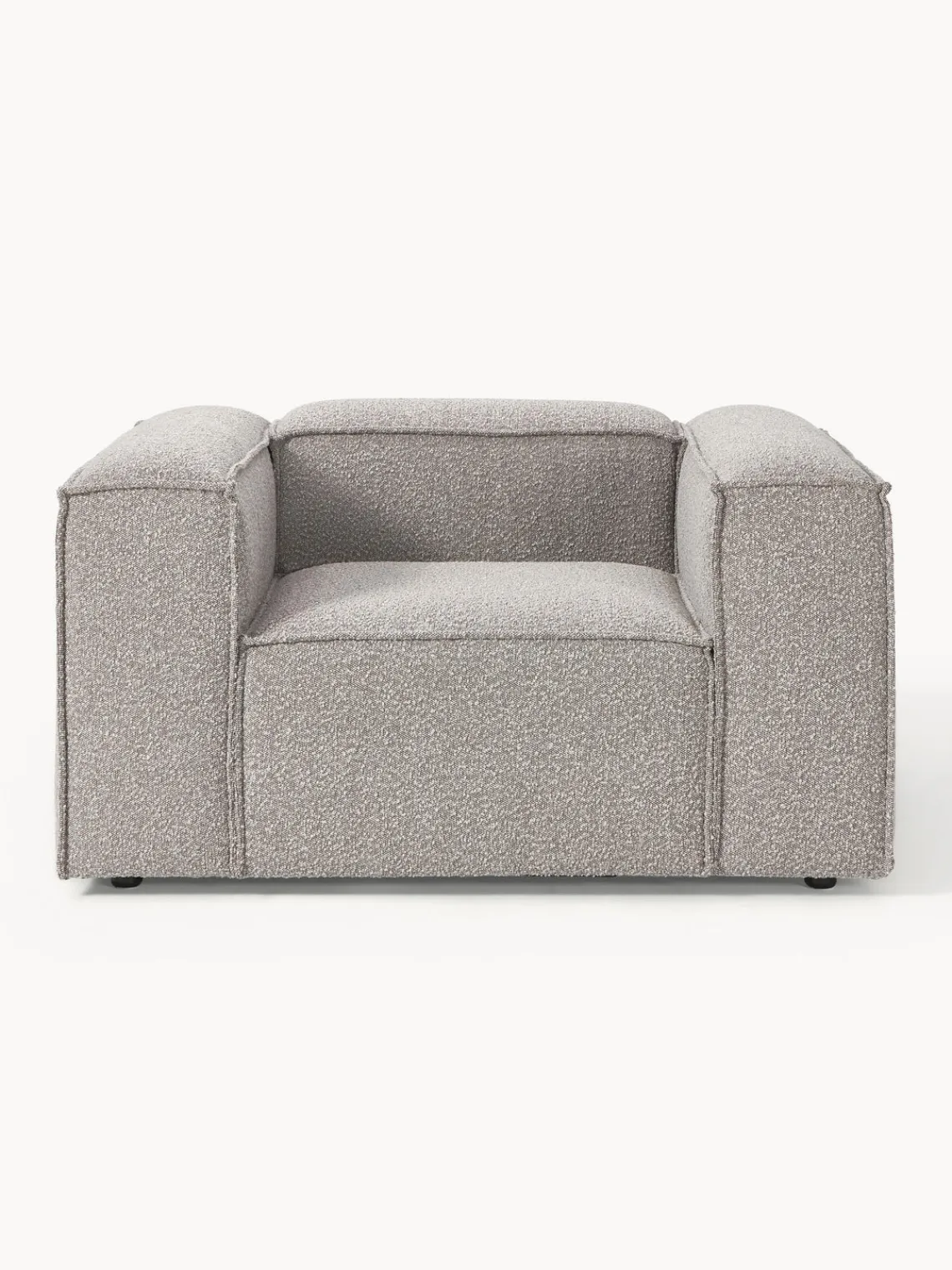Butacas|Sillones>Westwing Collection Sillón en tejido bouclé Lennon Bouclé gris pardo