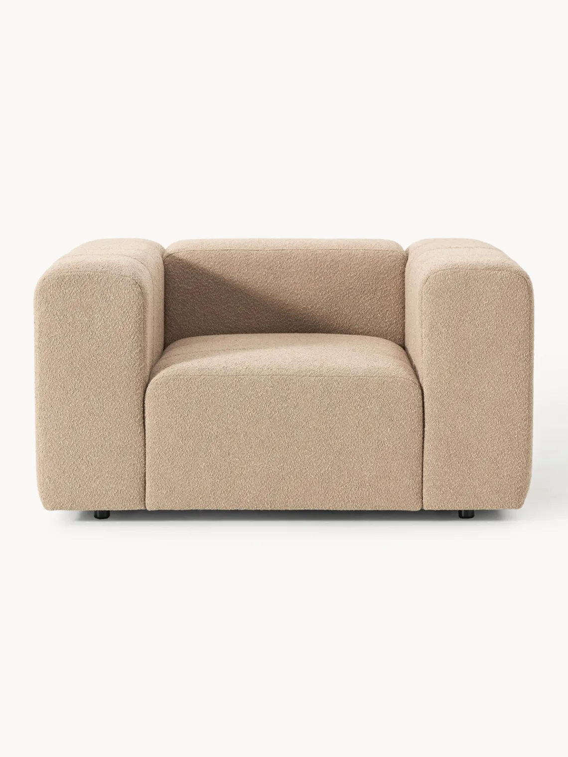 Butacas|Sillones>Westwing Collection Sillón en tejido bouclé Lena Bouclé beige