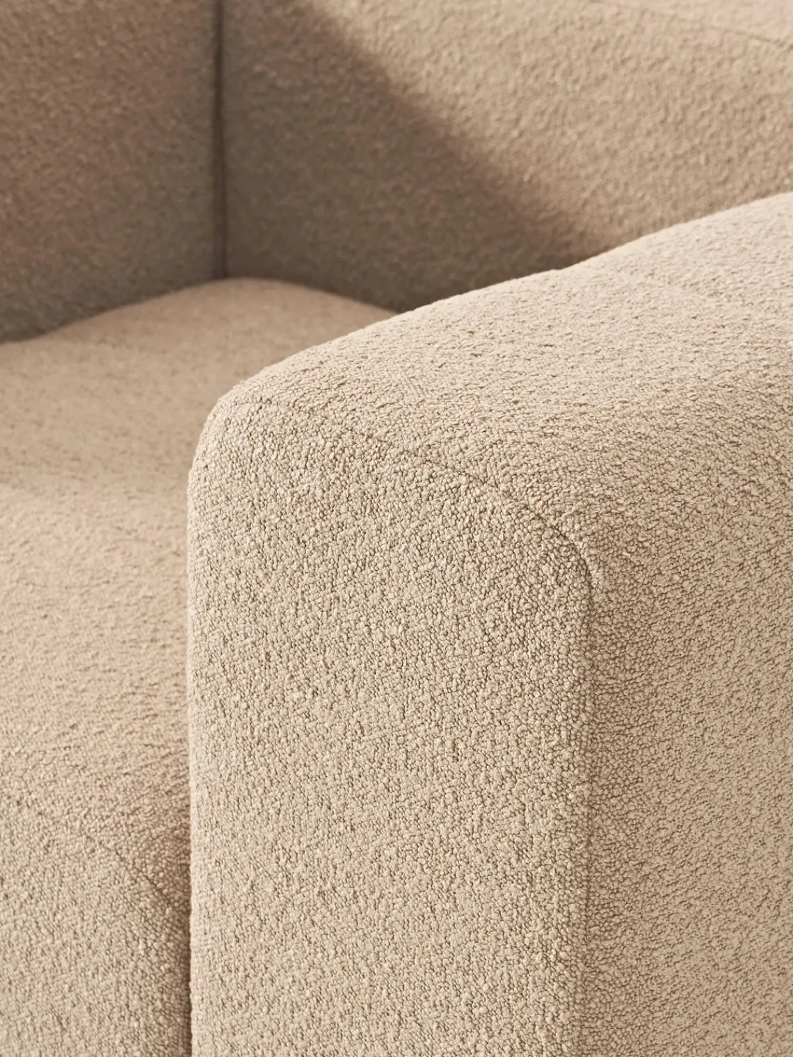 Butacas|Sillones>Westwing Collection Sillón en tejido bouclé Lena Bouclé beige