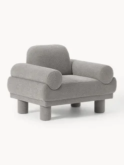 Online Sillón en tejido bouclé Lilo Butacas|Sillones