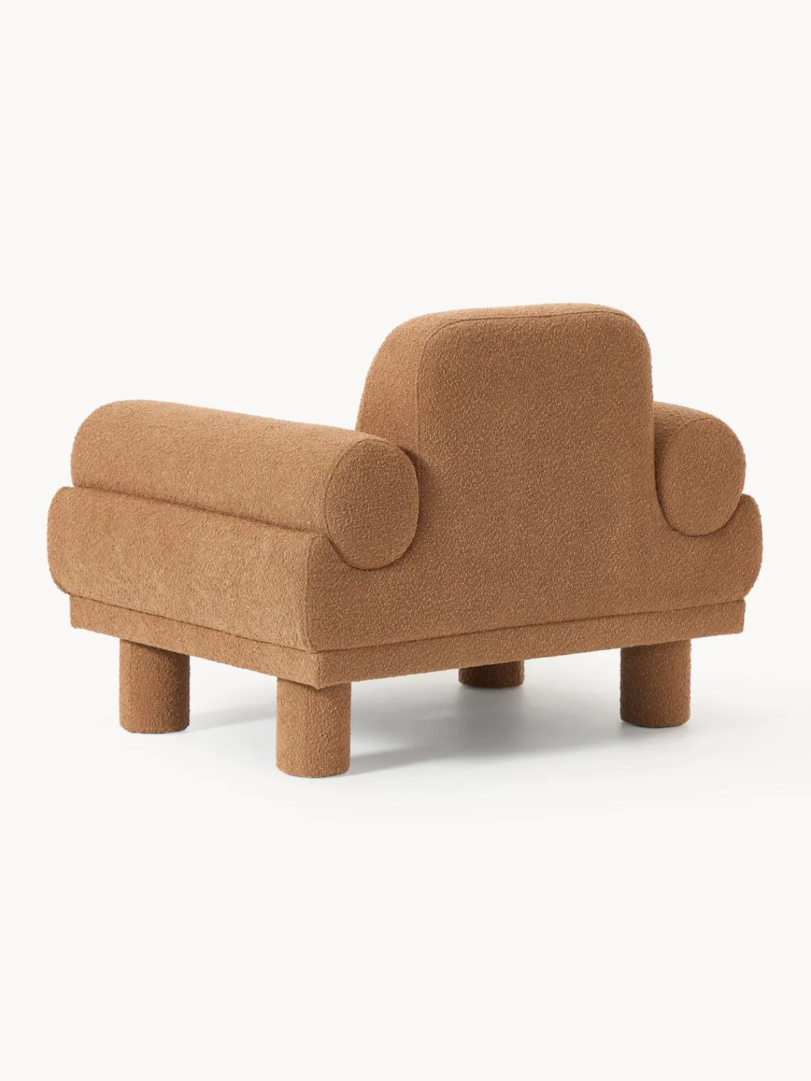 Butacas|Sillones>Westwing Collection Sillón en tejido bouclé Lilo Bouclé marrón claro