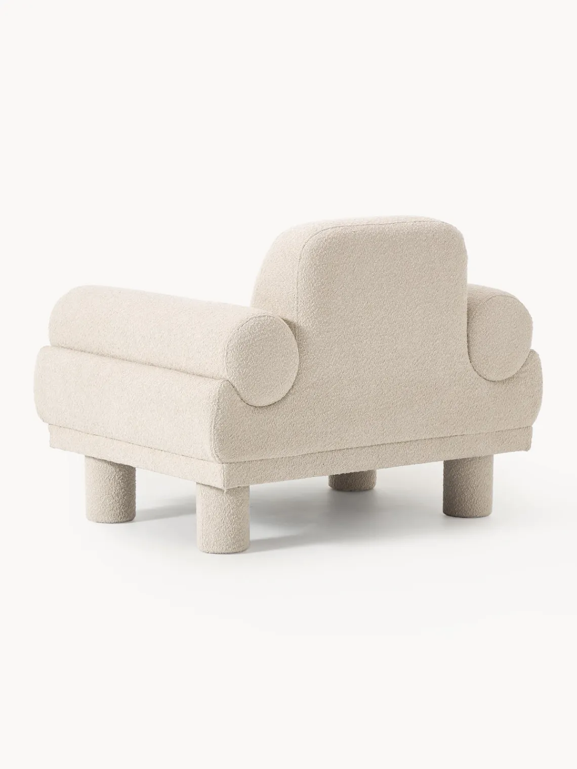 Butacas|Sillones>Westwing Collection Sillón en tejido bouclé Lilo Bouclé beige claro