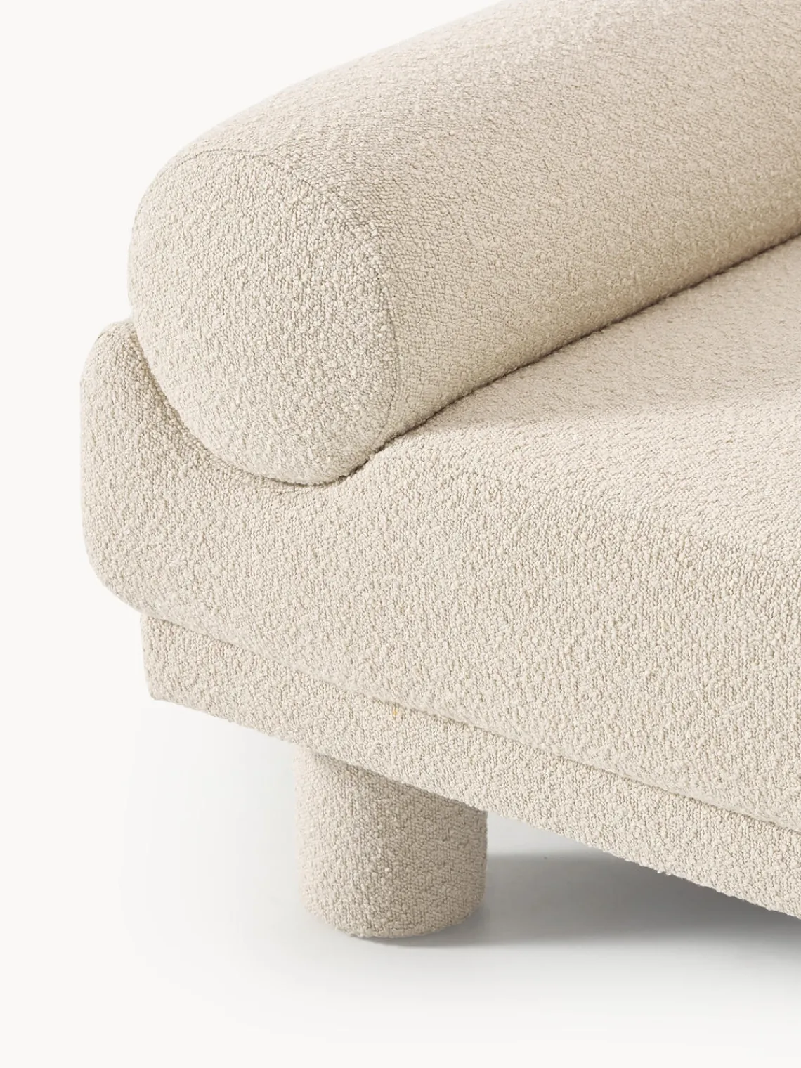Butacas|Sillones>Westwing Collection Sillón en tejido bouclé Lilo Bouclé beige claro
