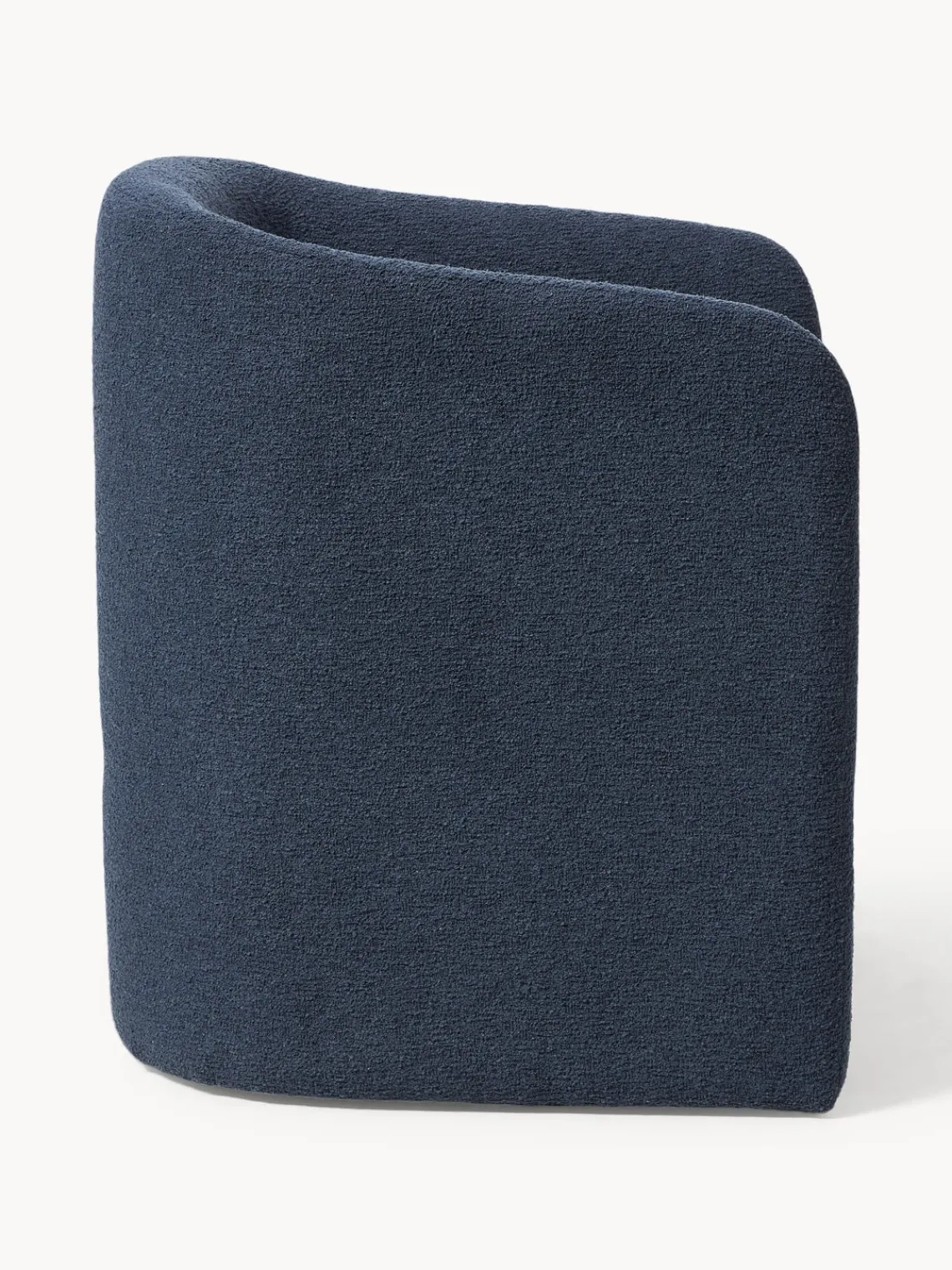 Sillones Pequeños|Sillones>Westwing Collection Sillón en tejido bouclé Mairo Bouclé gris azulado