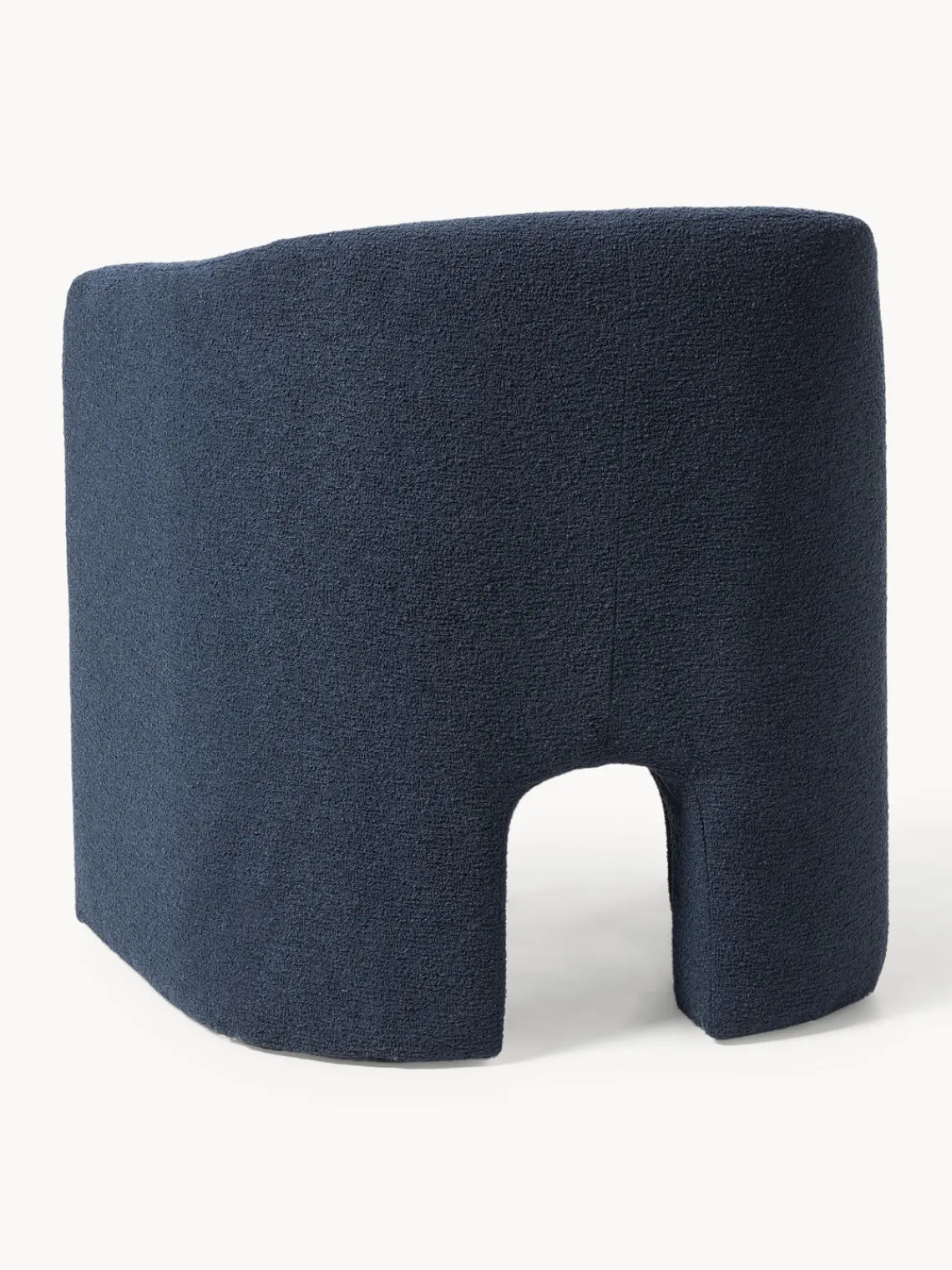 Sillones Pequeños|Sillones>Westwing Collection Sillón en tejido bouclé Mairo Bouclé gris azulado