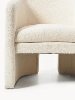 Hot Sillón en tejido bouclé Mairo Sillones Pequeños|Sillones
